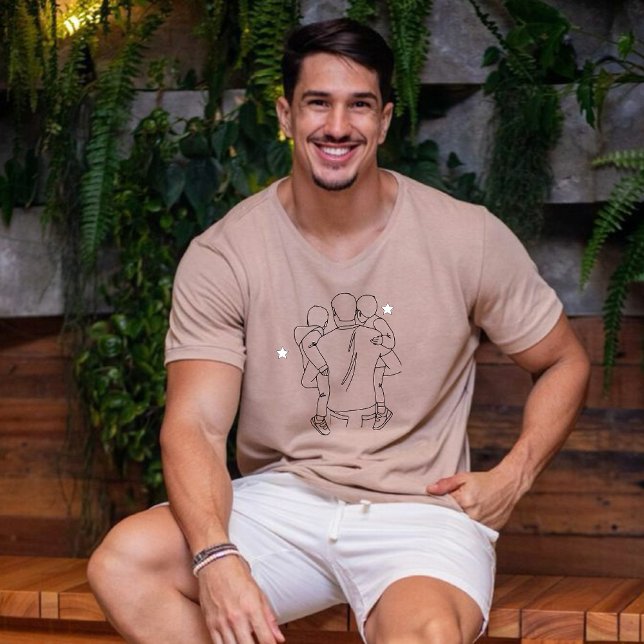 T-shirt for dad with father and son silhouette (Criador carregado)