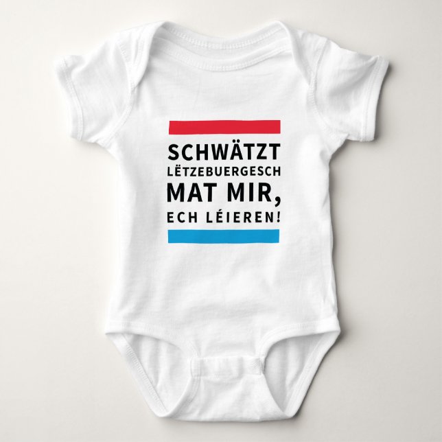 T-shirt For Toddlers who Learn Luxembourgish (Frente)