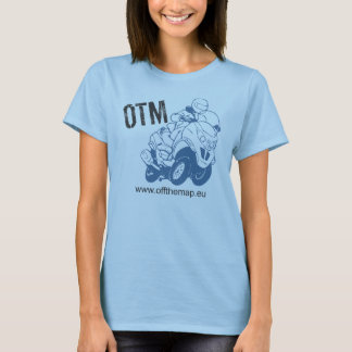 T-shirt Fora do logotipo do mapa com estêncil