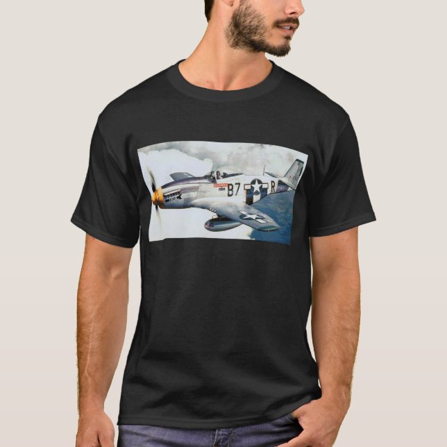 T-shirt Força Aérea P-51D Mustang (Frente)