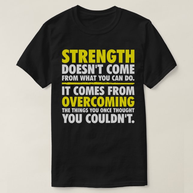 T-shirt Força - Motivação (Frente do Design)