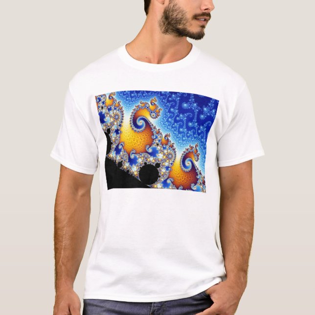 T-shirt Forma bidimensional ajustada do Fractal de (Frente)