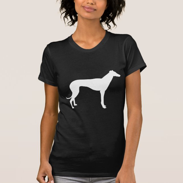 T-shirt Forma Preto e Branco de Greyhound (Frente)