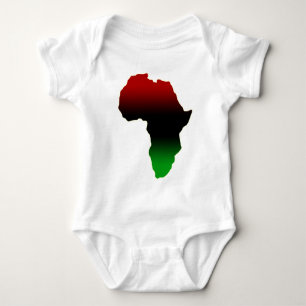 T-shirt Forma vermelha, preta e verde de África