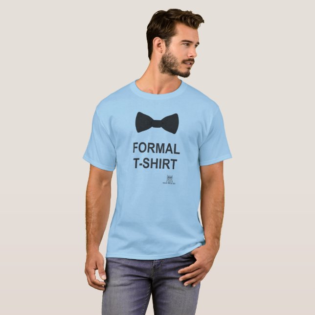 T-shirt formal com laço (Frente Completa)