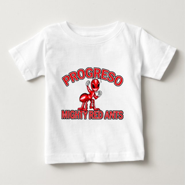 T-shirt Formigas vermelhas poderosas de Progreso (Frente)