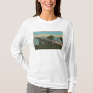 T-shirt Fort Myers, Florida - vista da fuga Bridg de