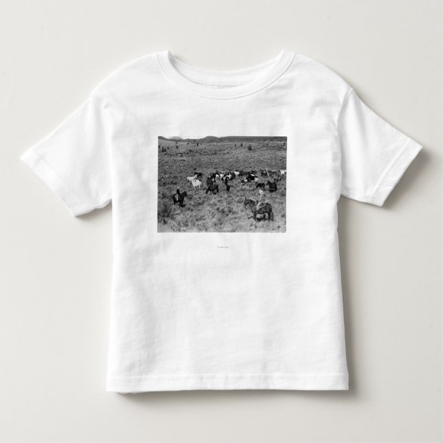 T-shirt Fort Rock, Oregon Cowboy no Jardim do Diabo (Frente)