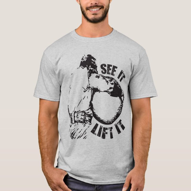 T-shirt Forte Atlas Stone Levante - Veja Levantar Sua Cami (Frente)