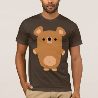 T-shirt forte bonito do urso dos desenhos animados