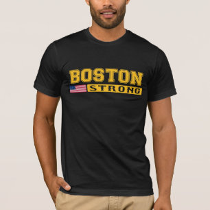 T-shirt FORTE da bandeira de BOSTON E.U.