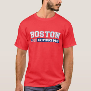 T-shirt FORTE da bandeira de BOSTON E.U.