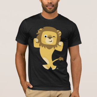 T-shirt forte do leão dos desenhos animados