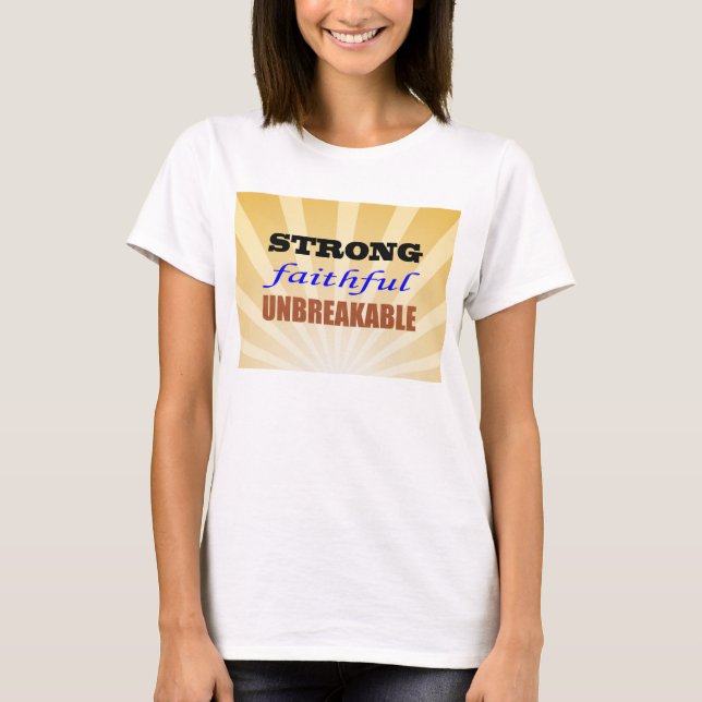 T-shirt Forte fé inseparável (Frente)