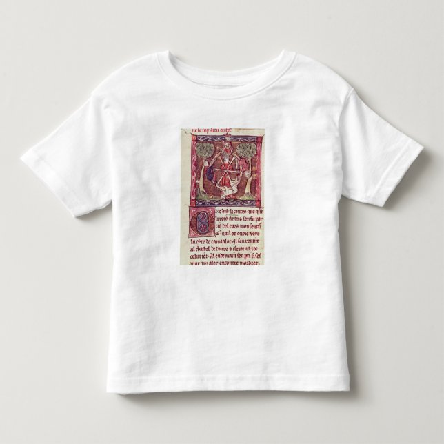 T-shirt Fortuna cega da deusa com rei Arthur (Frente)