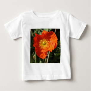 T-shirt Foto ao quadrado - Papoila laranja