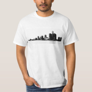 T-shirt Foto da skyline de Detroit