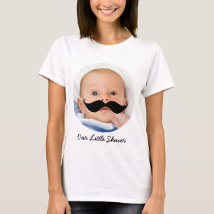 T-shirt Foto do Baby Boy do bigode do pequeno Shaver