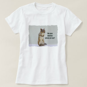 T-shirt Foto Engraçada de Esquilo