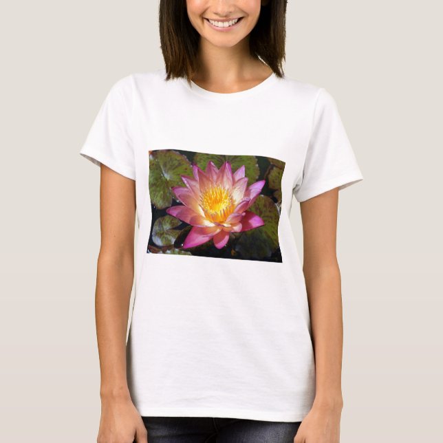 T-shirt Foto Lily De Água Rosa (Frente)