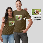 T-shirt Foto personalizada do cão beagle e nome do cão<br><div class="desc">Design de Foto Personalizada de Cachorro e Nome de Cachorro - personalize esta manutenção com uma foto carregada do seu Beagle, o nome do cão ou adicione o seu próprio texto - Adoramos o "nome do cão", o aniversário do cão ou o dia de passagem. Basta clicar em "personalizar" para...</div>