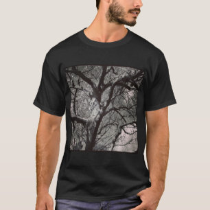 T-shirt Foto Quadrada - Árvore de Magnólia no Início da Pr