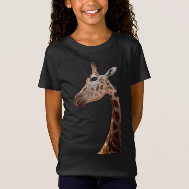 T-Shirt Fotografia de Girafa Divertida (Frente)