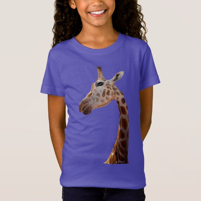 T-Shirt Fotografia de Girafa Divertida (Frente)