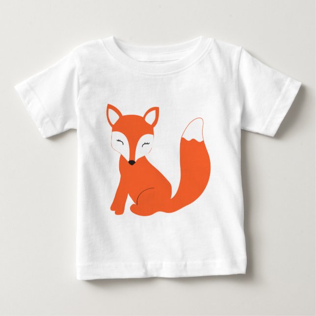 T-shirt Fox bonito do bebê da floresta (Frente)