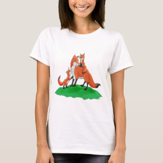 T-shirt Fox da mãe com artigos do presente dos bebês