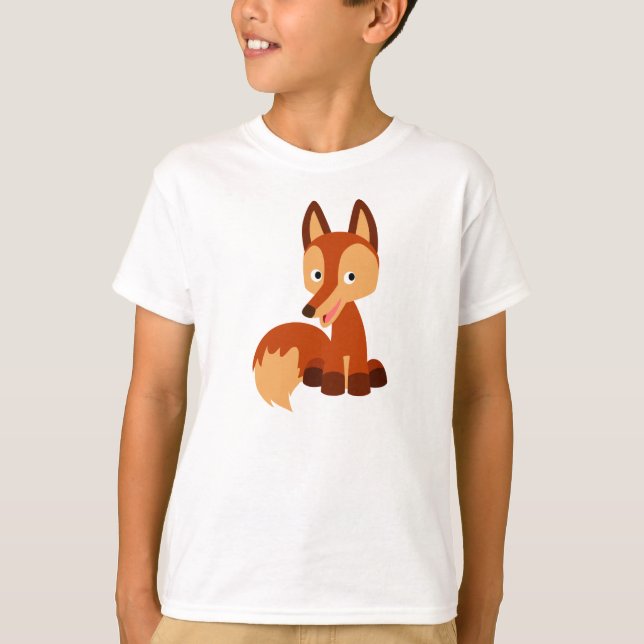 T-shirt Fox Fox Infantil de Cute Cunning (Frente)