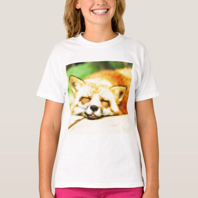 T-shirt Fox sonhador sonolento (Frente)