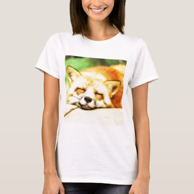 T-shirt Fox sonhador sonolento (Frente)