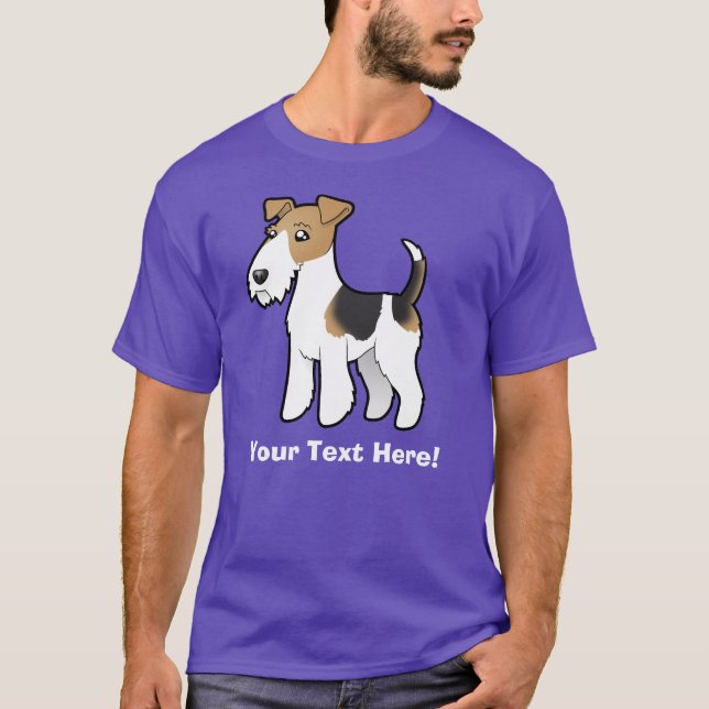 T-shirt Fox Terrier do fio dos desenhos animados (Frente)