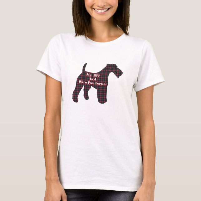 T-shirt Fox Terrier Roupa BFF (Frente)