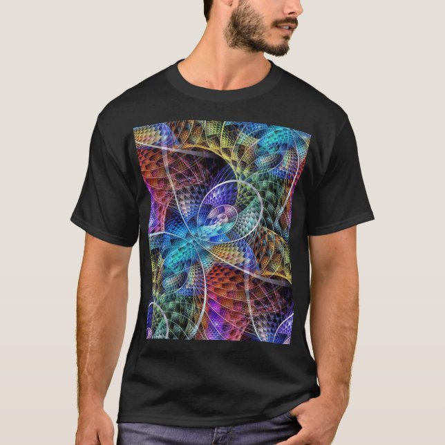 T-shirt Fractal abstrato X do Apophysis (Frente)