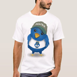 T-shirt Fractal do pássaro do Twitter de Nalts