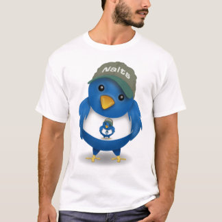 T-shirt Fractal do pássaro do Twitter de Nalts
