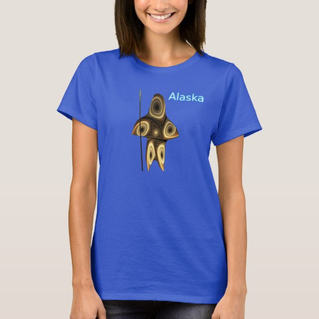 T-shirt Fractal Inuit Hunter (Frente)