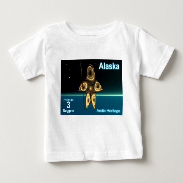 T-shirt Fractal Inuit Hunter (Frente)