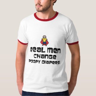 T-shirt Fraldas reais de Poopy da mudança dos homens