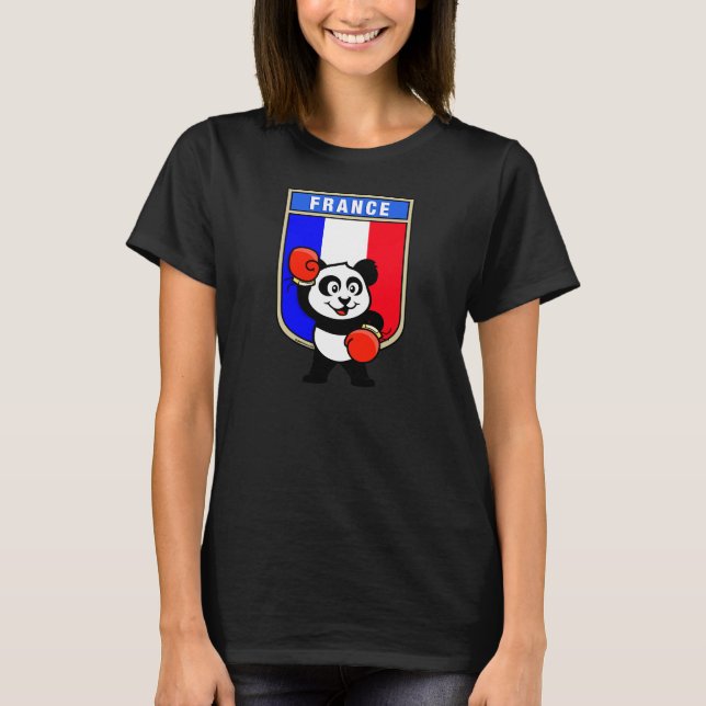 T-shirt França Boxing Panda (Frente)