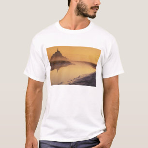 T-shirt FRANÇA, Normandia Mont St. Michel. Luz da Manhã