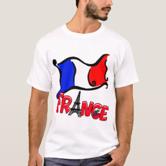 T-shirt France com produtos da bandeira