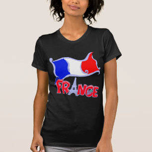 T-shirt France com produtos da bandeira