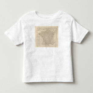 T-shirt France dividiu-se em círculos e em departamentos