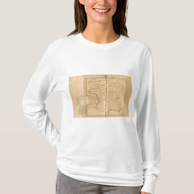 T-shirt France e departamentos (Frente)