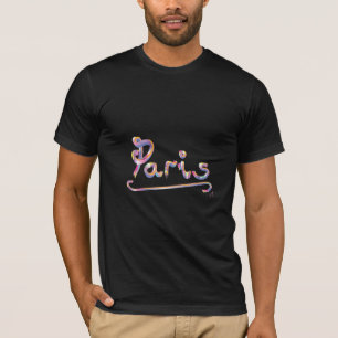 T-shirt Francês gráfico colorido de Paris France