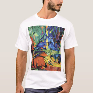T-shirt Franz Marc - cervo na floresta (ii)