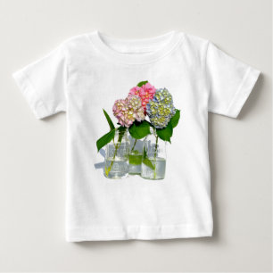 T-shirt Frasco dos Hydrangeas e de pedreiro